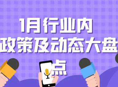 政策匯總丨2021年1月行業內政策及動態大盤點